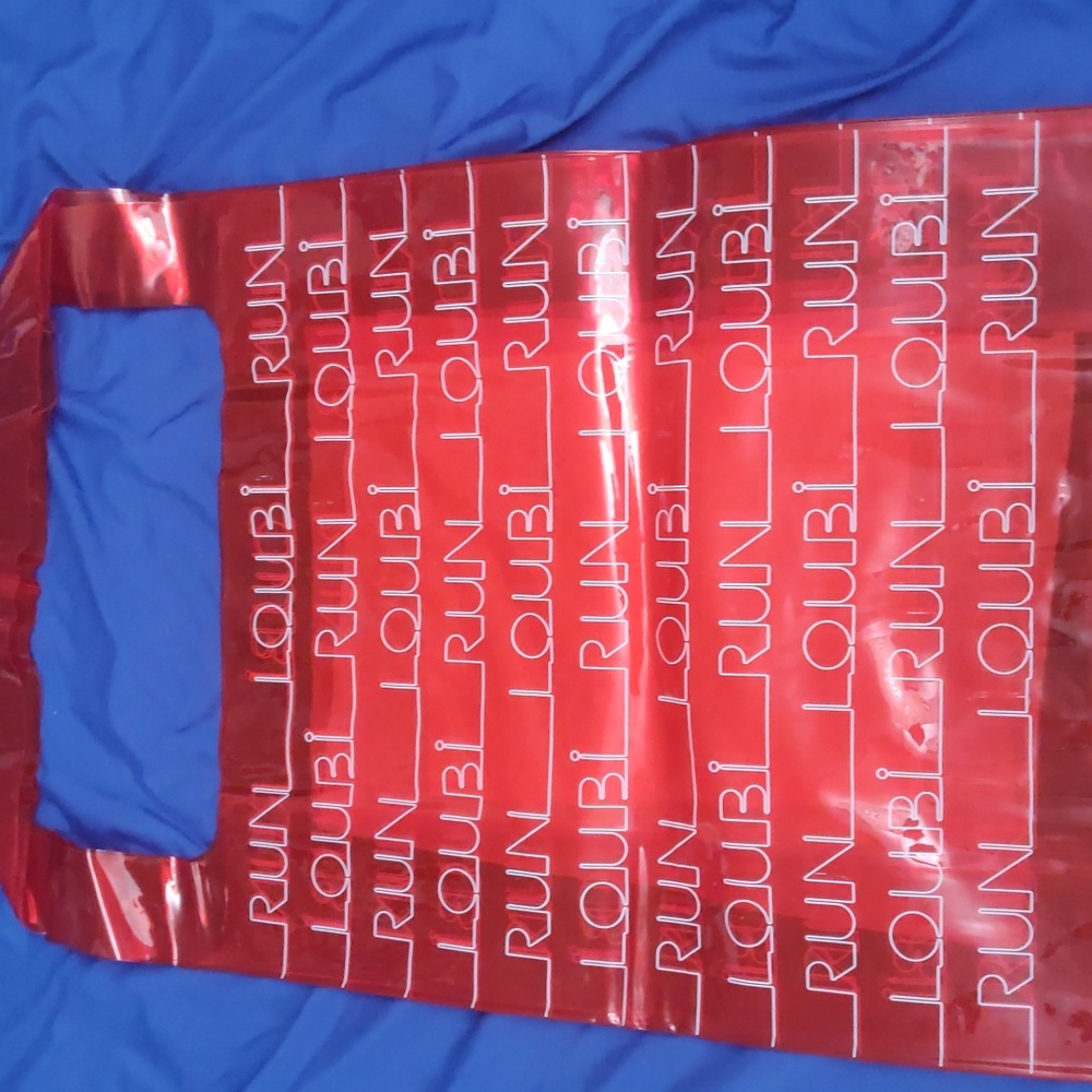 Christian Louboutin PVC style red tote bag